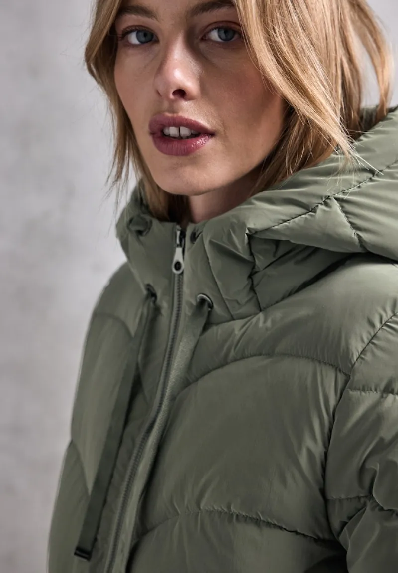 STREET ONE STUDIO Jacken*Jacke mit Wellen-Steppung lichen green