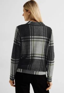 Cecil Jacken*Jacquard Karojacke Black