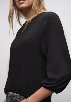 Street One Shirts*Jacquard Shirt Black