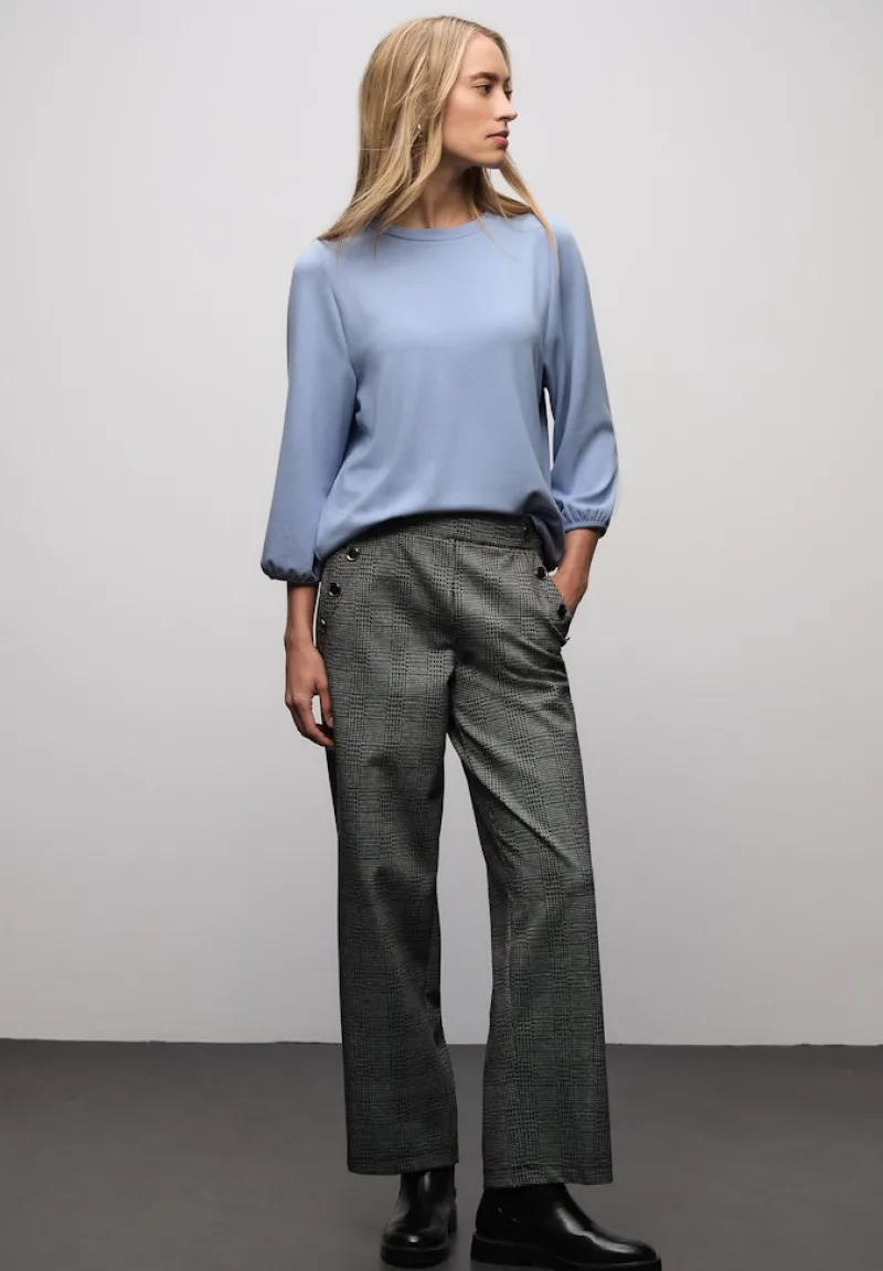 Street One Shirts*Jacquard Shirt frosted blue