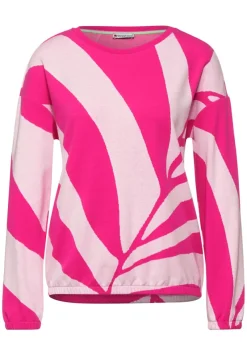 Street One Shirts*Jacquard Shirt powerful pink