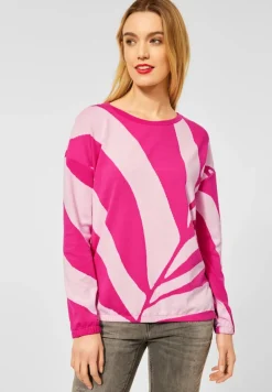 Street One Shirts*Jacquard Shirt powerful pink