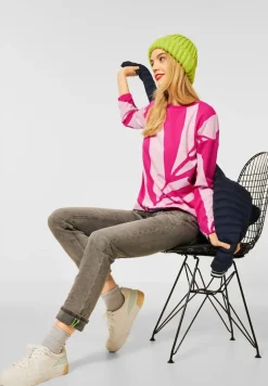 Street One Shirts*Jacquard Shirt powerful pink