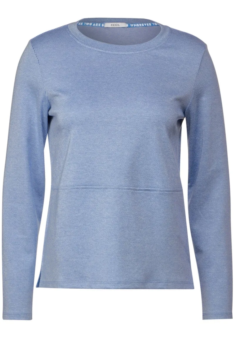 Cecil Shirts*Jacquard Shirt water blue