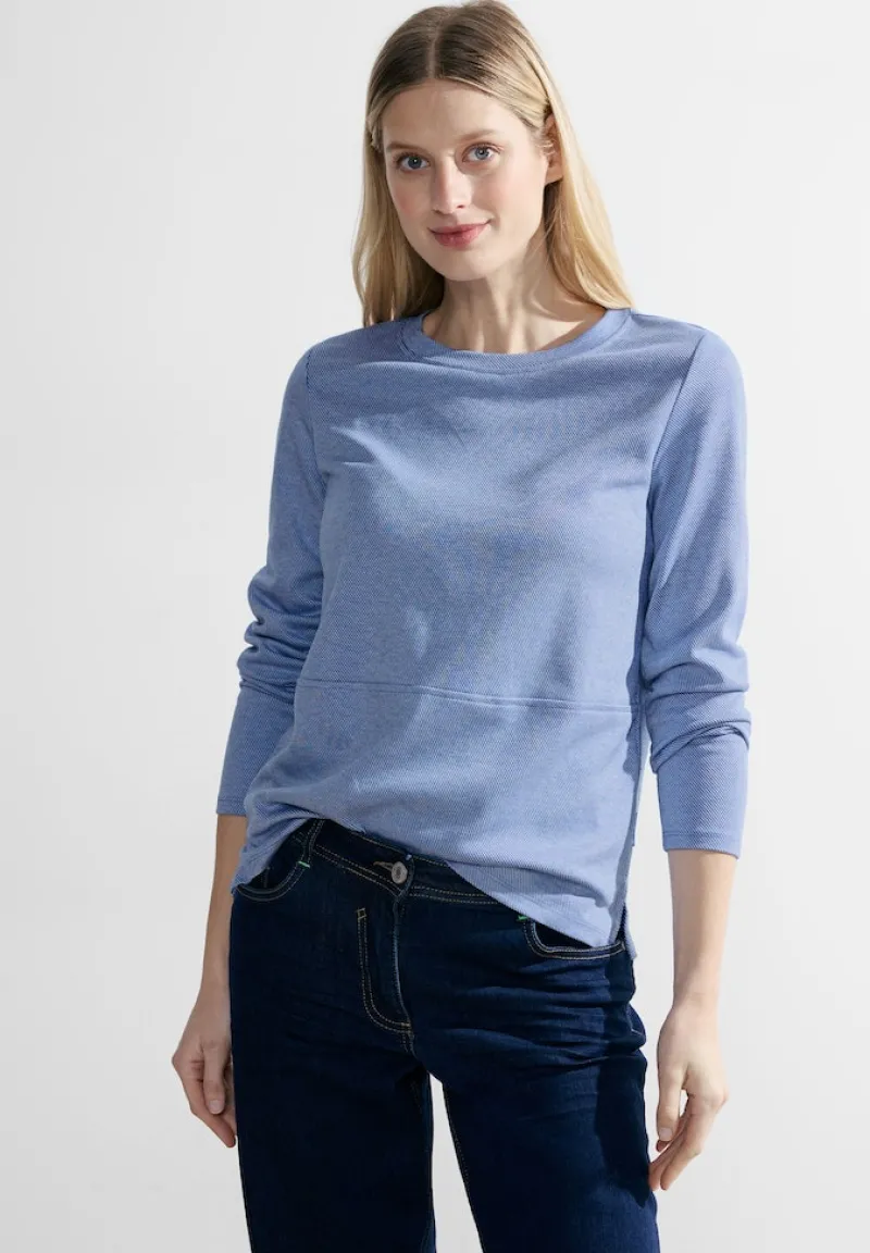 Cecil Shirts*Jacquard Shirt water blue