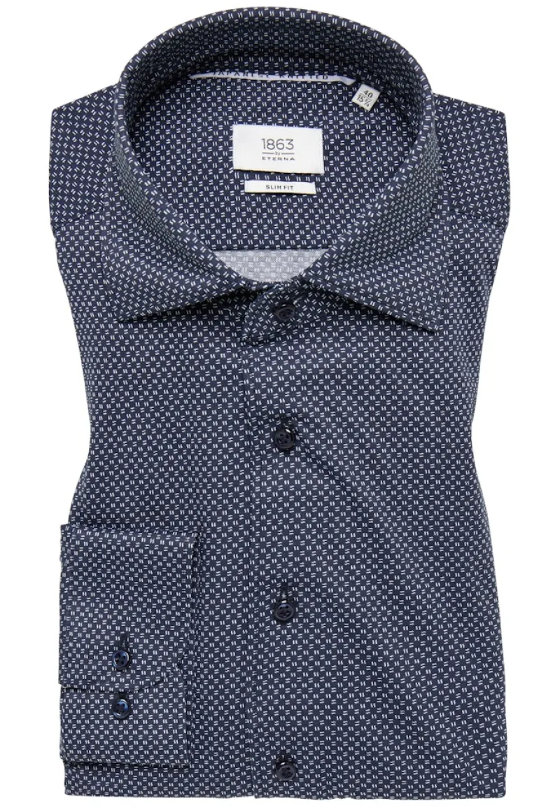 ETERNA Hemden|Big Boys*Japanese Knitted Jersey Langarm dunkelblau