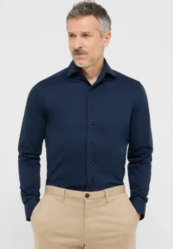 ETERNA Hemden|Big Boys*Japanese Knitted Single-Jersey Langarm navy