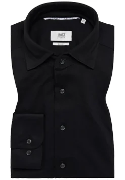 ETERNA Hemden|Big Boys*Japanese Knitted Single-Jersey Langarm Schwarz