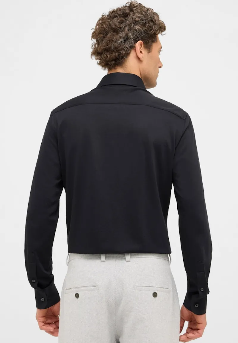 ETERNA Hemden|Big Boys*Japanese Knitted Single-Jersey Langarm Schwarz