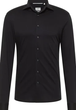 ETERNA Hemden|Big Boys*Japanese Knitted Single-Jersey Langarm Schwarz