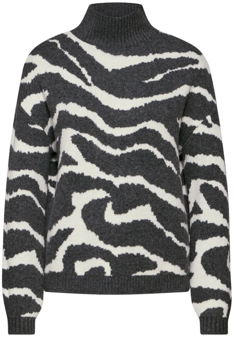 STREET ONE STUDIO Pullover & Sweatshirts*Jaquard Pullover gravel grey mel.