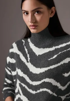 STREET ONE STUDIO Pullover & Sweatshirts*Jaquard Pullover gravel grey mel.