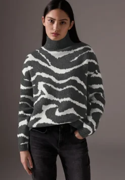 STREET ONE STUDIO Pullover & Sweatshirts*Jaquard Pullover gravel grey mel.