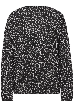 Street One Pullover & Sweatshirts*Jaquard Shirt Black