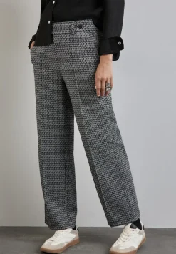 Street One Hosen*Jaquard-Hose Black