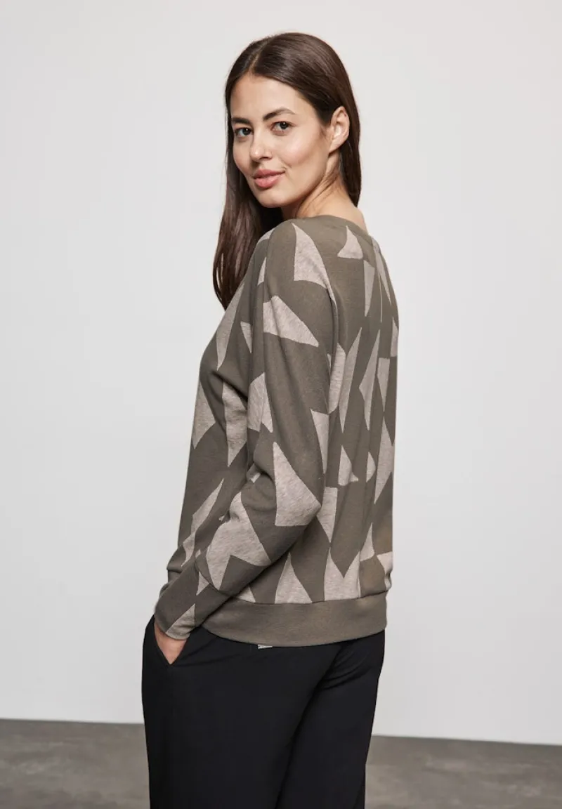 Street One Shirts*Jaquard-Shirt rich mocha