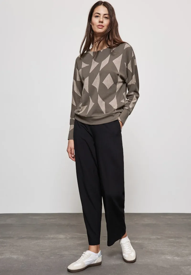 Street One Shirts*Jaquard-Shirt rich mocha