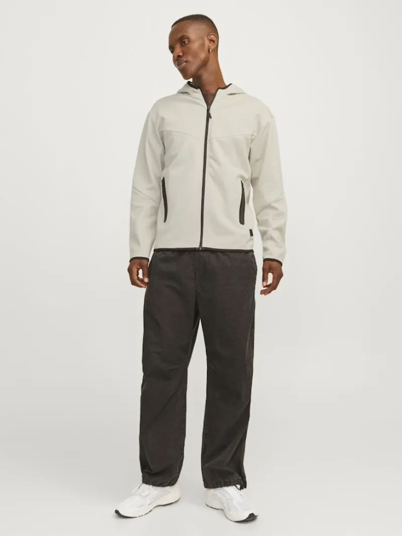 Jack & Jones Pullover & Sweatshirts*JCOFUSION SWEAT ZIP HOOD NOOS moonbeam