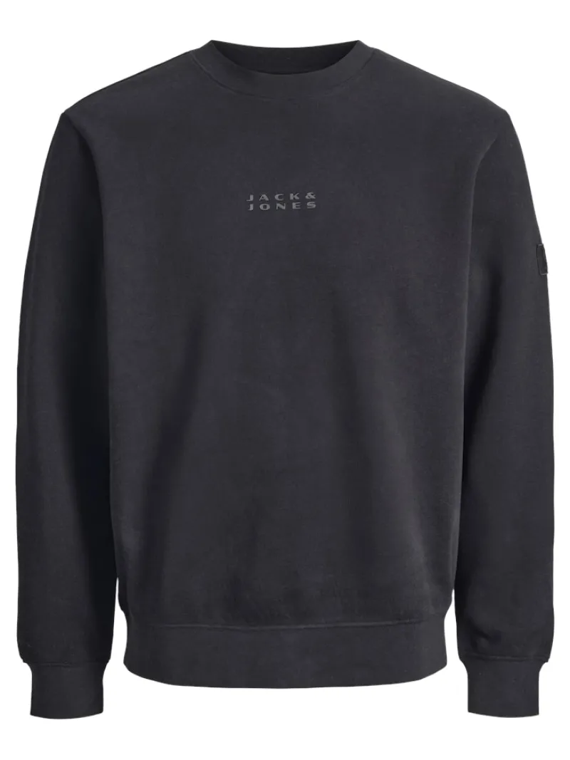 Jack & Jones Pullover & Sweatshirts*JCOPOINT SWEAT BADGE CREW NECK BF Black