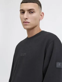 Jack & Jones Pullover & Sweatshirts*JCOPOINT SWEAT BADGE CREW NECK BF Black