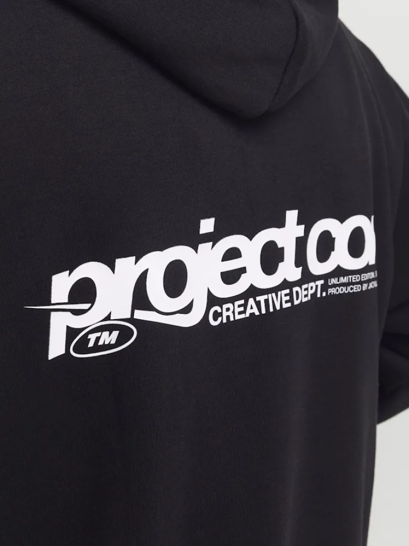 Jack & Jones Pullover & Sweatshirts*JCOUNION PRINT SWEAT HOOD NOOS Black