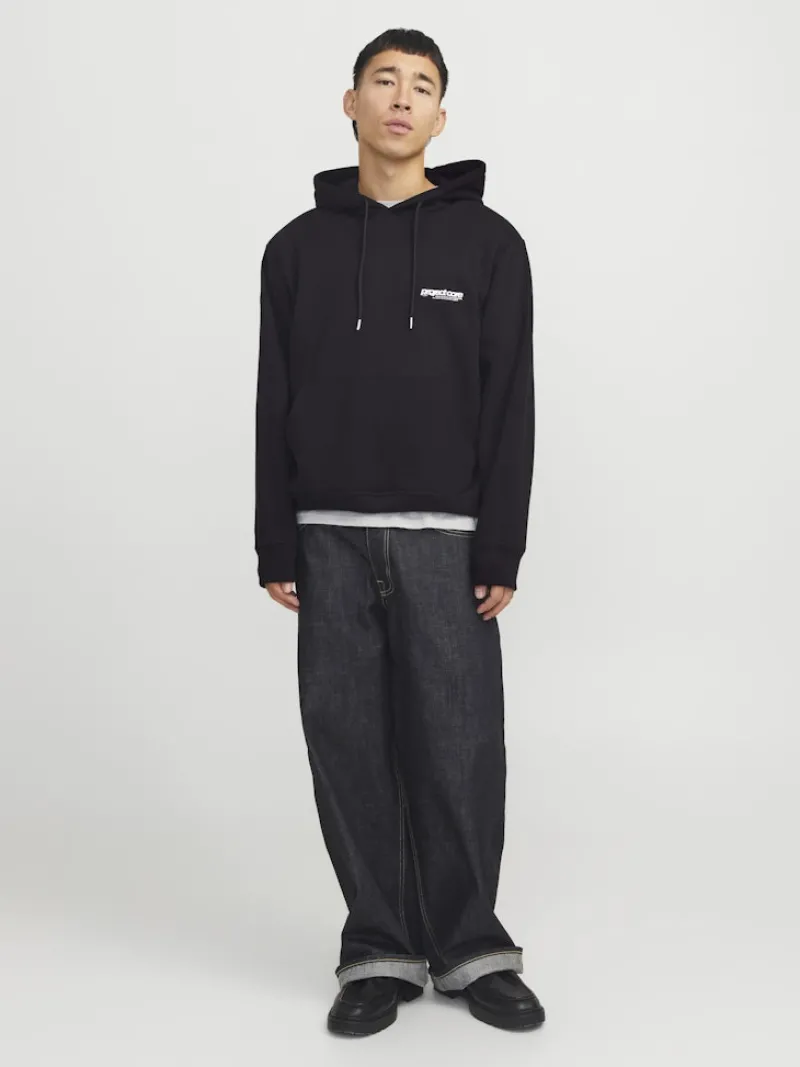Jack & Jones Pullover & Sweatshirts*JCOUNION PRINT SWEAT HOOD NOOS Black