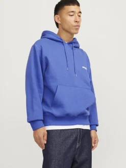 Jack & Jones Pullover & Sweatshirts*JCOUNION PRINT SWEAT HOOD NOOS Beaucoup Blue