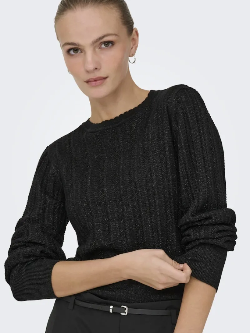 JDY Pullover & Sweatshirts*BEAUTY L/S GLITTER PULLOVER KNT Black