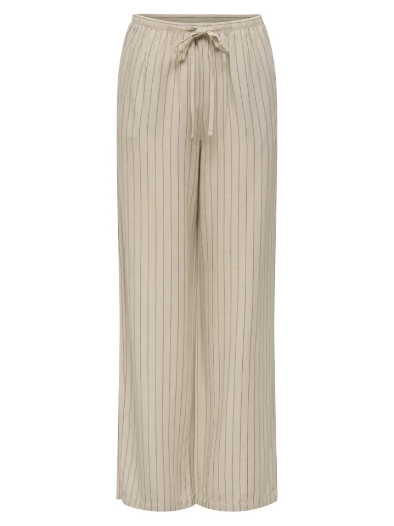 JDY Hosen*CAYA LINEN MW PANT WVN NOOS sandshell