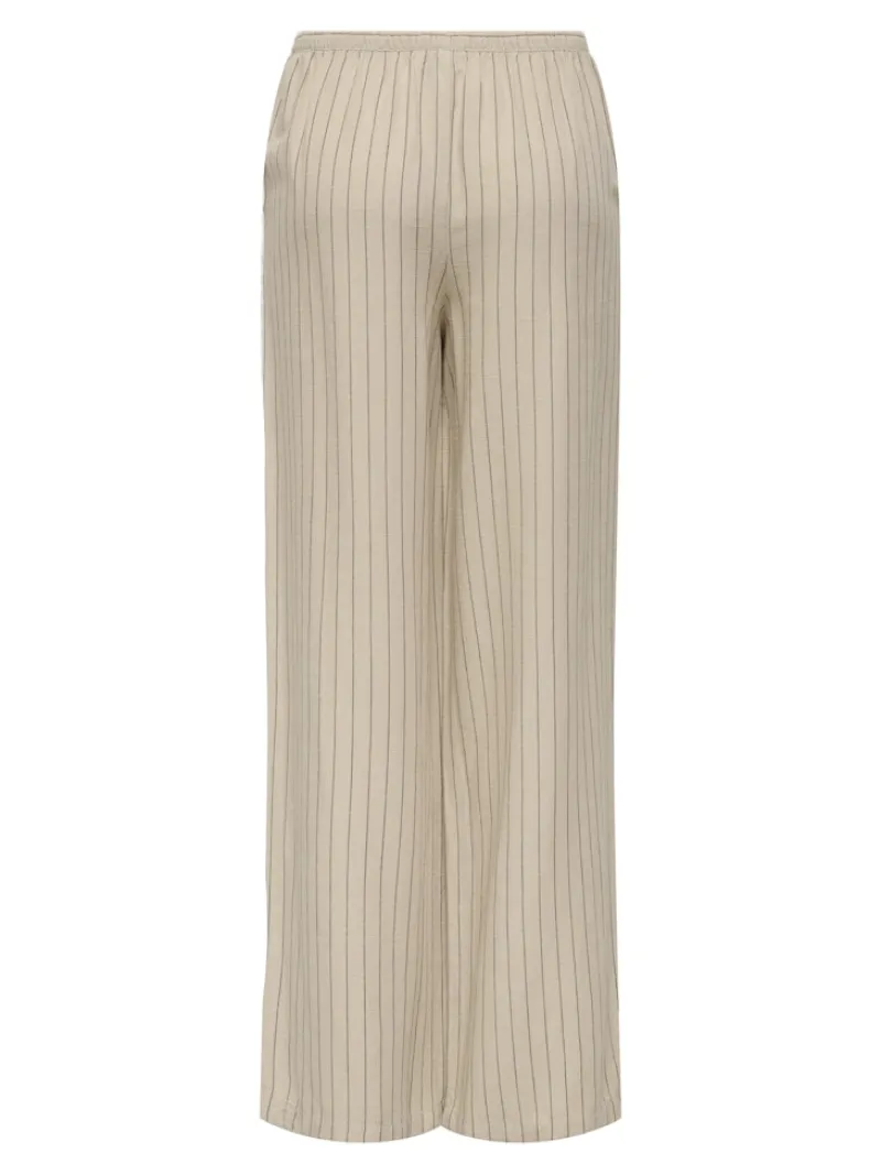 JDY Hosen*CAYA LINEN MW PANT WVN NOOS sandshell