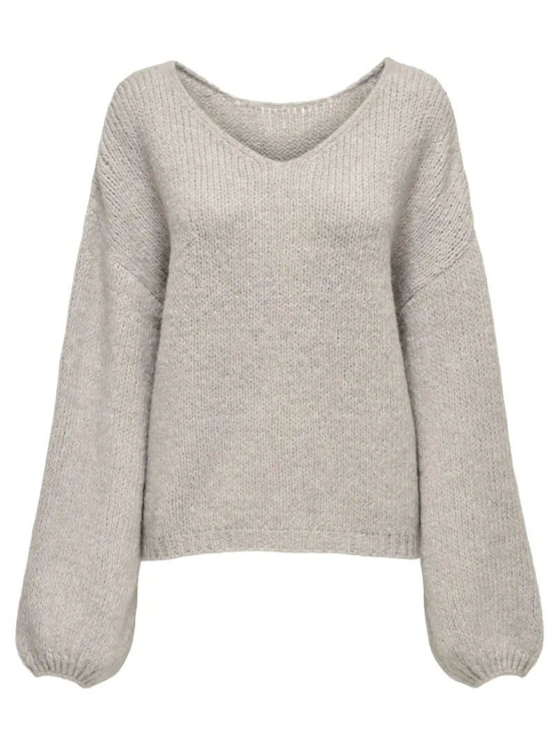 JDY Pullover & Sweatshirts*DINEA L/S REVERSIBLE PULLOV. KNT NOOS Chateau Gray