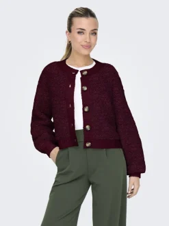 JDY Pullover & Sweatshirts*EIRA LIFE L/S ONECK CARDIGAN KNT NOOS cabernet