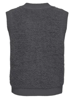 JDY Pullover & Sweatshirts*EIRA LIFE S/L ON BUTTON VEST KNT NOOS Asphalt