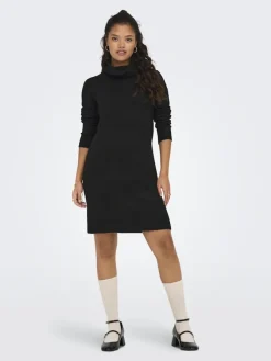JDY Kleider*ELANORA L/S COWLNECK DRESS KNT NOOS Black