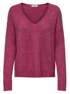 JDY Pullover & Sweatshirts*ELANORA L/S V-NECK PULLO. KNT NOOS granita