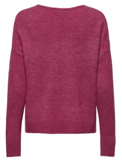 JDY Pullover & Sweatshirts*ELANORA L/S V-NECK PULLO. KNT NOOS granita