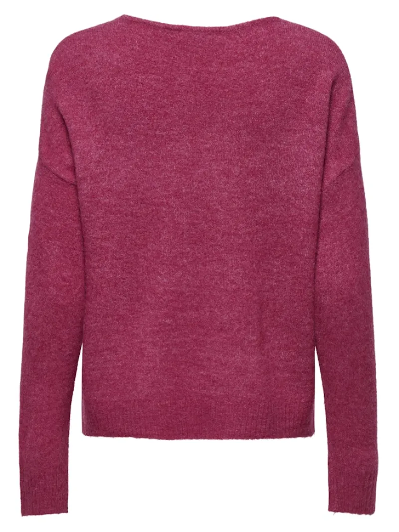 JDY Pullover & Sweatshirts*ELANORA L/S V-NECK PULLO. KNT NOOS granita