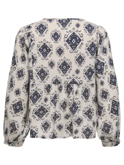 JDY Blusen*ELO L/S TASSEL TOP WVN EXP Black