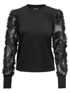 JDY Pullover & Sweatshirts*FAIRVIEW LIFE L/S SWEAT JRS NOOS Black