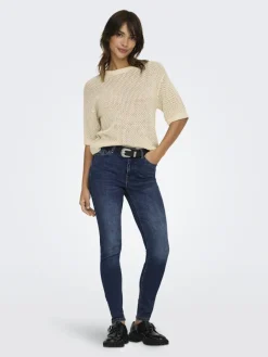 JDY Jeans*FINA MW SKINNY ANK JNS DB NOOS DNM Dark Blue Denim