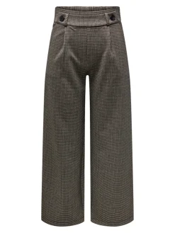 JDY Hosen*GEGGO MIA LONG CHECK PANT JRS NOOS cobblestone1