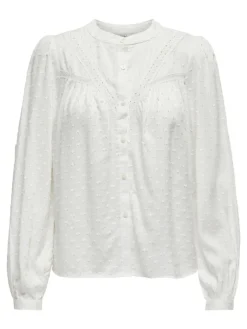 JDY Blusen*JADE LIFE L/S DOBBY LACE SHIRT WVN Cloud Dancer