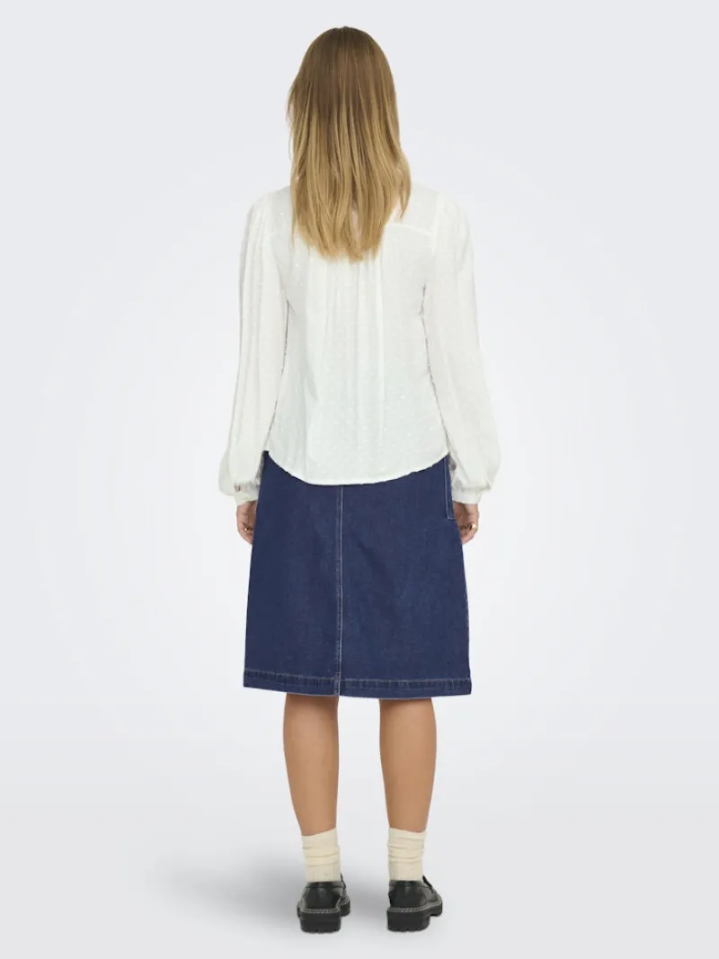 JDY Blusen*JADE LIFE L/S DOBBY LACE SHIRT WVN Cloud Dancer