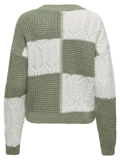 JDY Pullover & Sweatshirts*JUSTY L/S MIX STRUC PULLOVER KNT NOOS sea spray