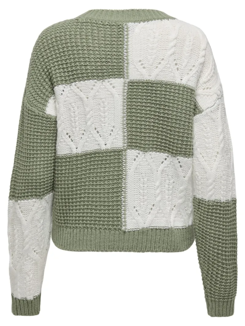 JDY Pullover & Sweatshirts*JUSTY L/S MIX STRUC PULLOVER KNT NOOS sea spray