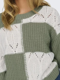 JDY Pullover & Sweatshirts*JUSTY L/S MIX STRUC PULLOVER KNT NOOS sea spray