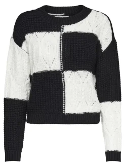 JDY Pullover & Sweatshirts*JUSTY L/S MIX STRUC PULLOVER KNT NOOS Black