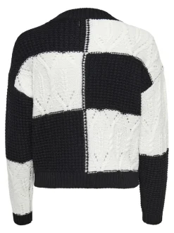 JDY Pullover & Sweatshirts*JUSTY L/S MIX STRUC PULLOVER KNT NOOS Black