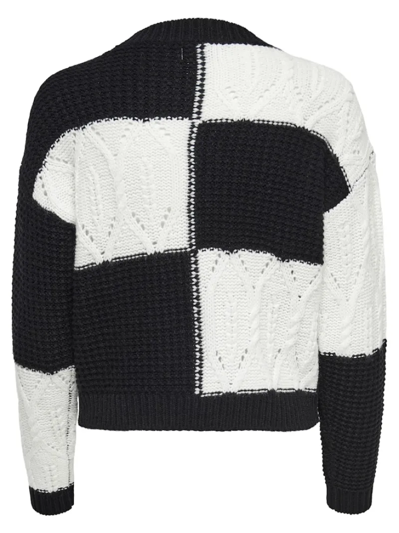 JDY Pullover & Sweatshirts*JUSTY L/S MIX STRUC PULLOVER KNT NOOS Black