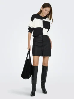 JDY Pullover & Sweatshirts*JUSTY L/S MIX STRUC PULLOVER KNT NOOS Black